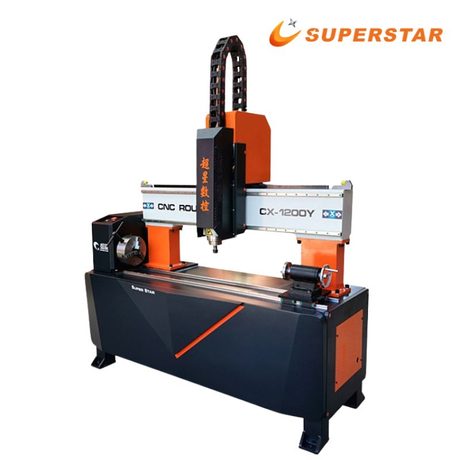 スーパースター CX-1200Y 小型木製シリンダー CNC 彫刻機