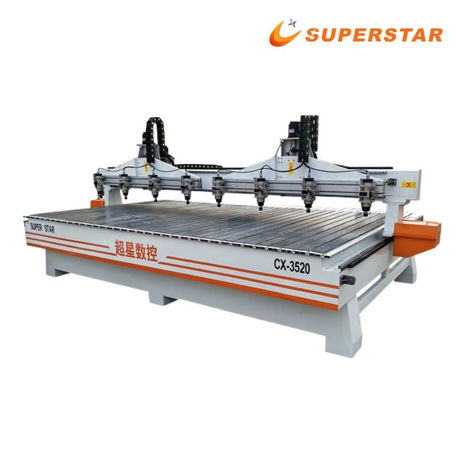 Superstar CX-3520 מכונת חריטת ריהוט קלאסי עם שמונה ראשים